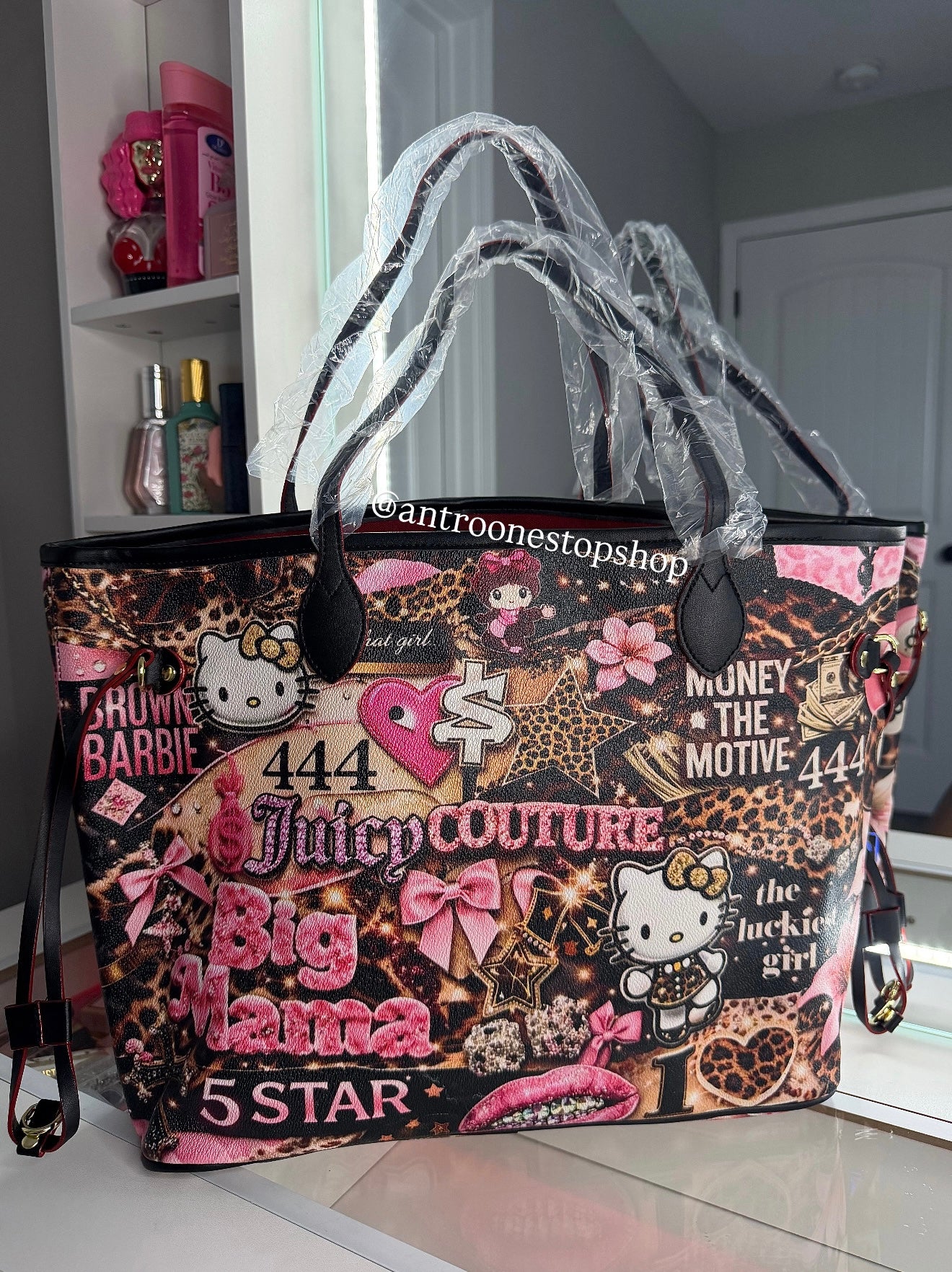 5 STAR LEOPARD TOTE