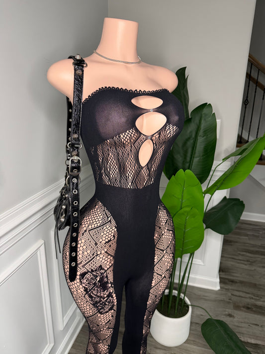 black cat jumpsuit