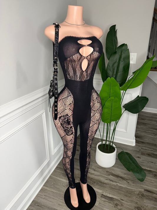 black cat jumpsuit